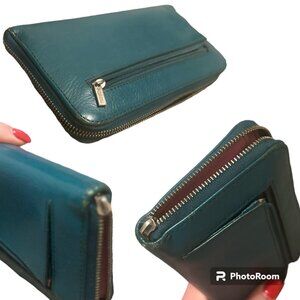 Womens Wallet - Fossil Wallet - Dark Teal & Pink